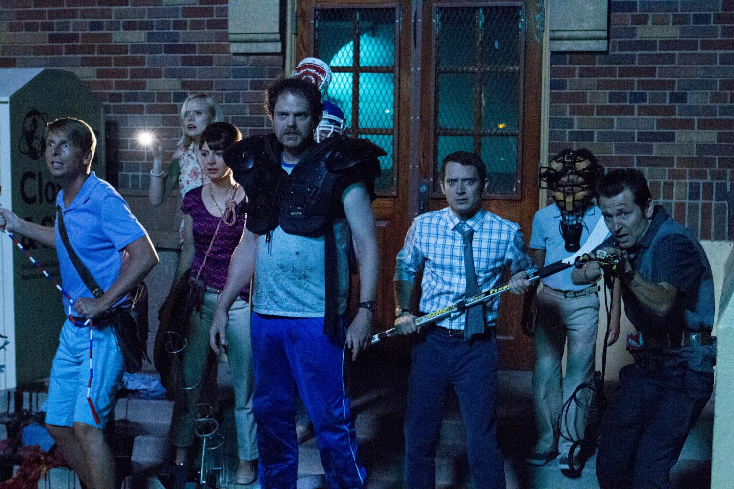 Elijah Wood, Alison Pill. Leigh Whannell