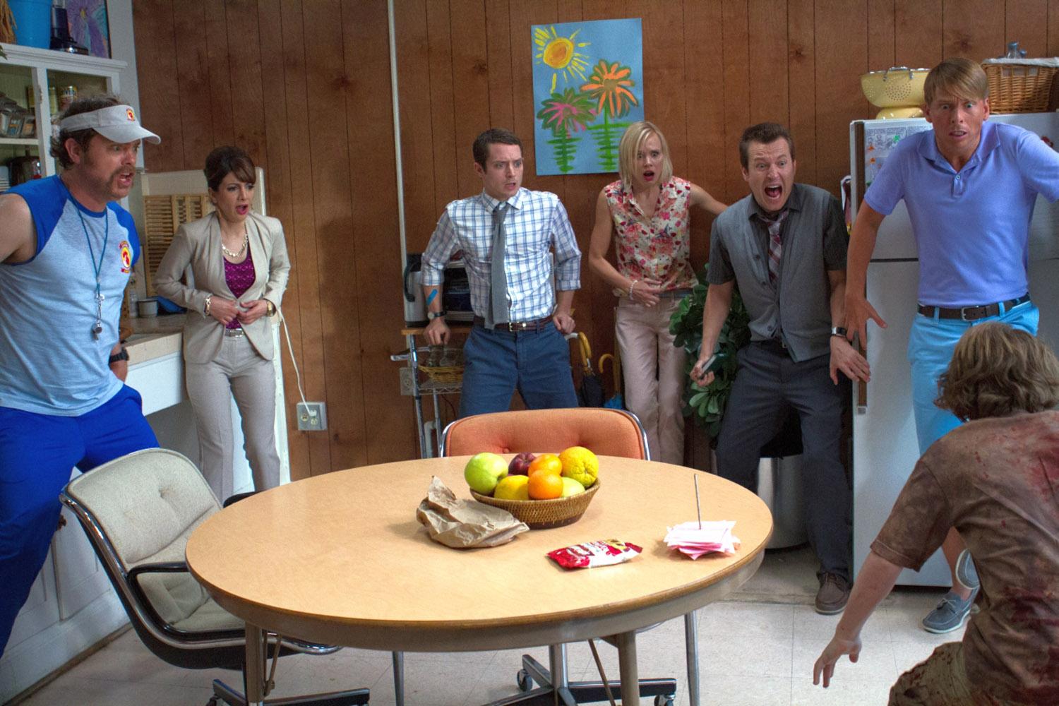Elijah Wood, Alison Pill. Leigh Whannell
