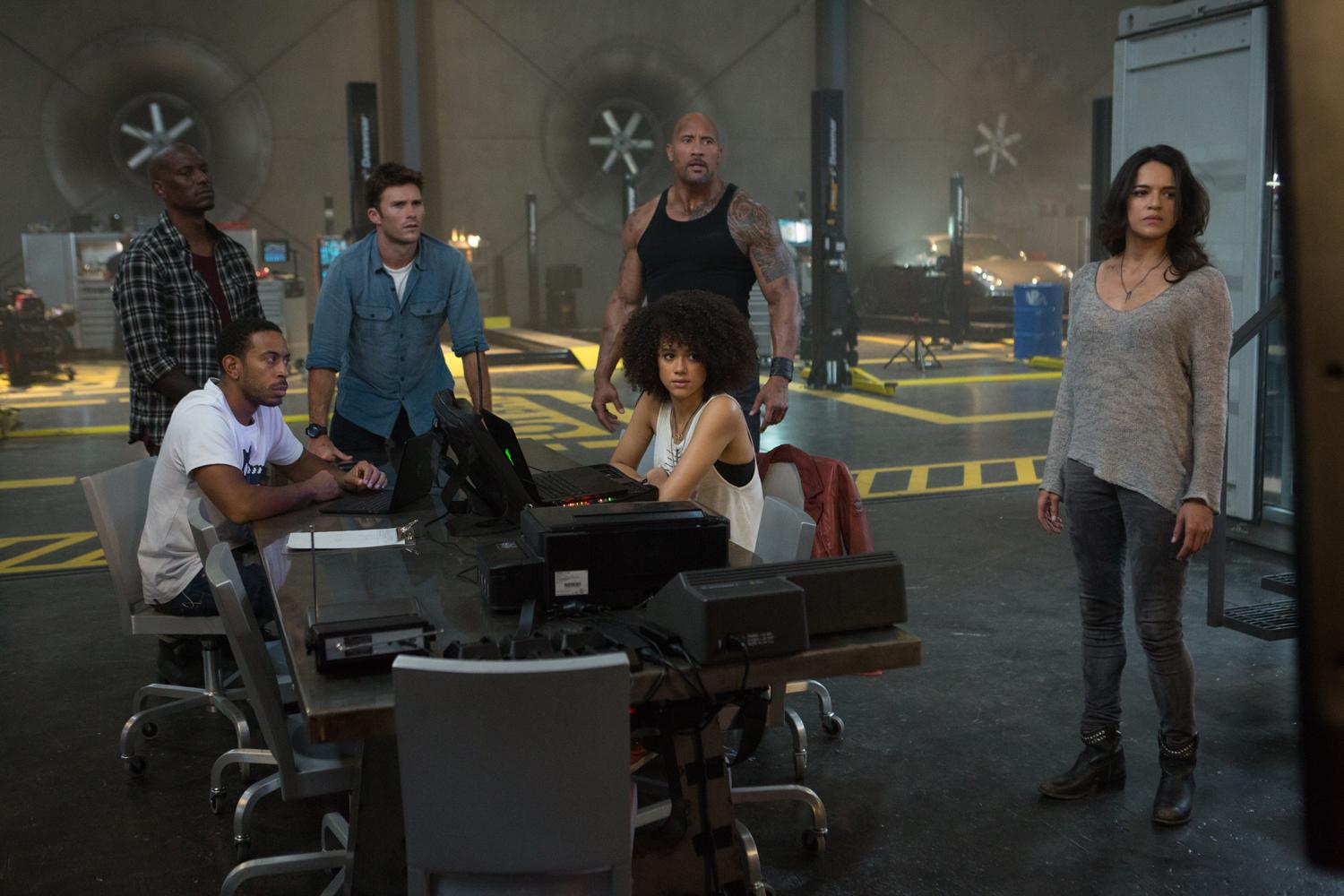 Scott Eastwood, Chris 'Ludacris' Bridges, Tyrese Gibson, Dwayne 'The Rock' Johnson, Michelle Rodriguez
